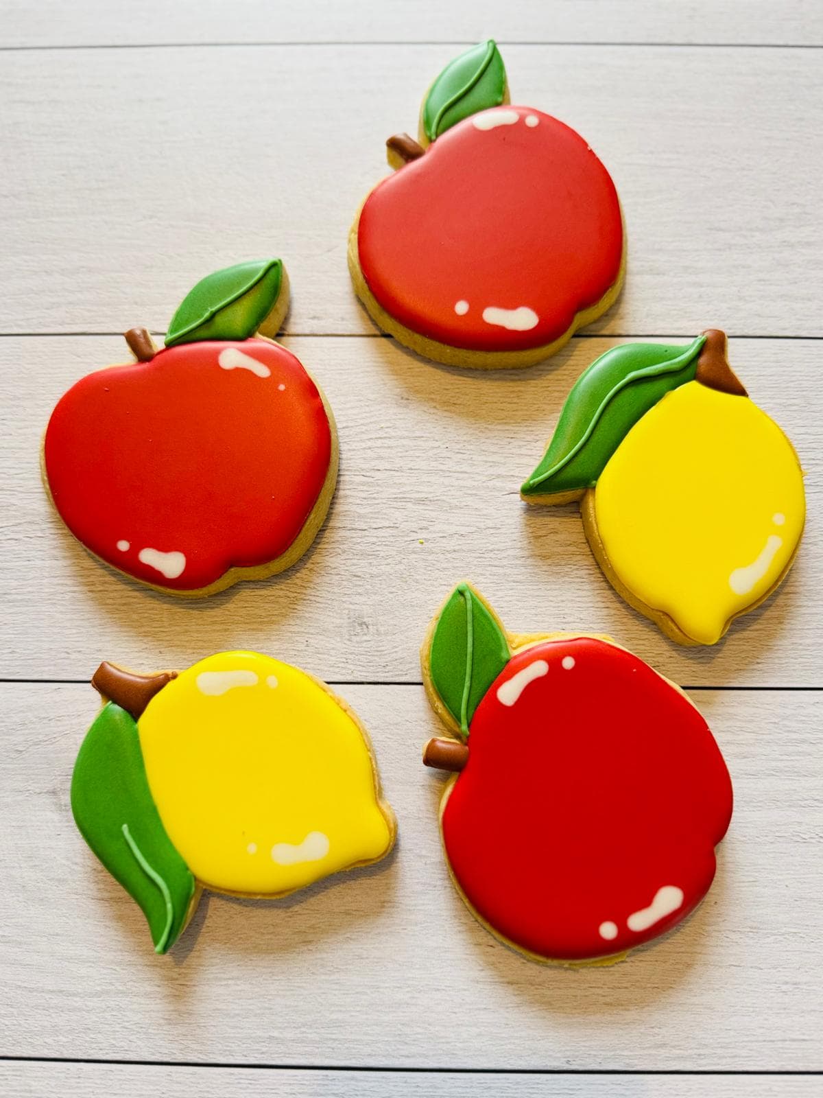 Biscuits fruits, citron, pomme