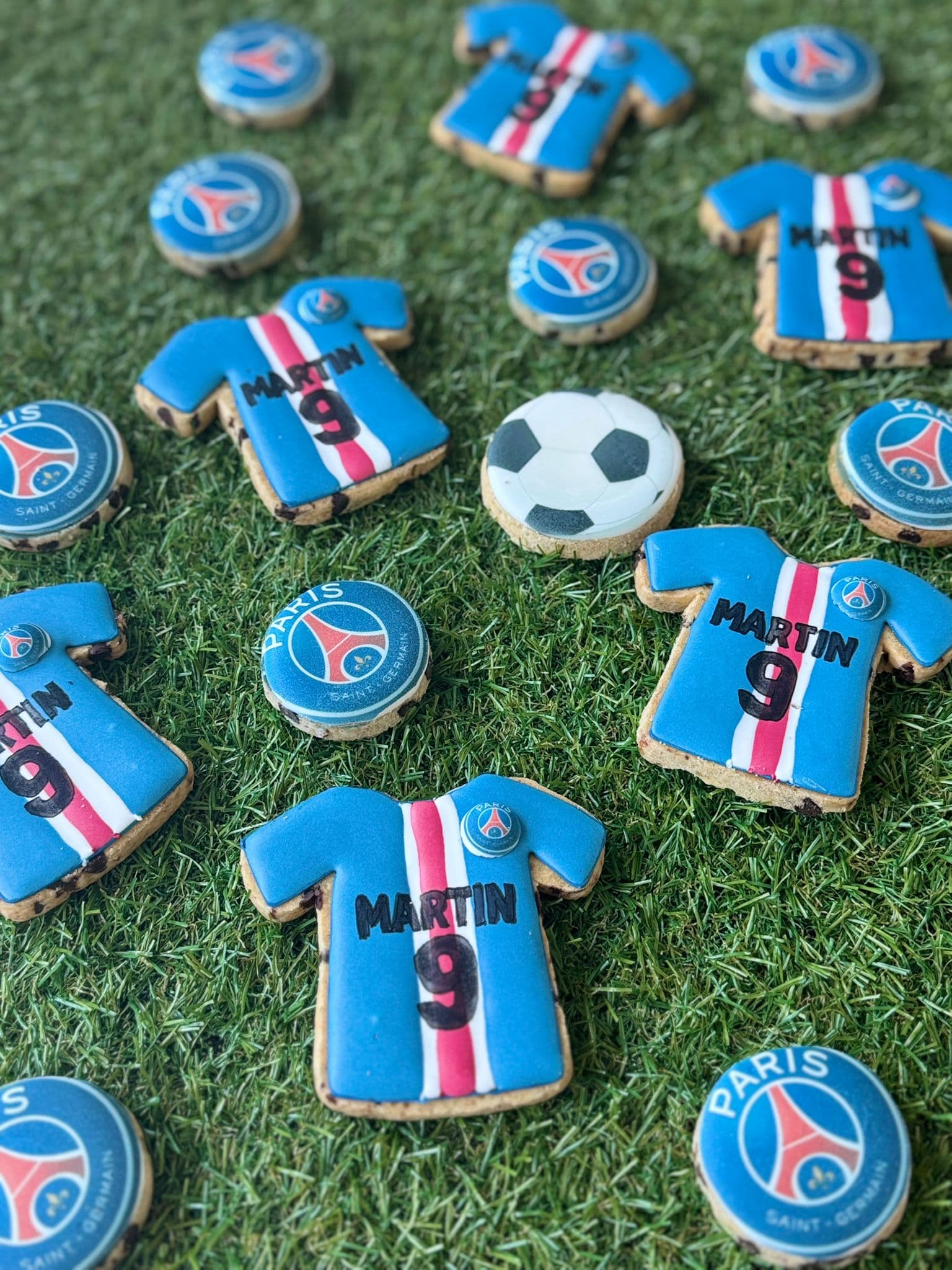 Biscuits foot, PSG, ballon, maillot de foot